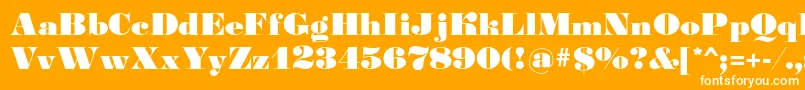 Gourmandise Font – White Fonts on Orange Background