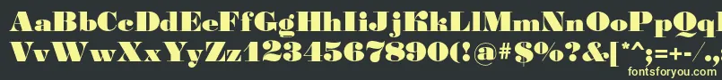 Gourmandise Font – Yellow Fonts on Black Background