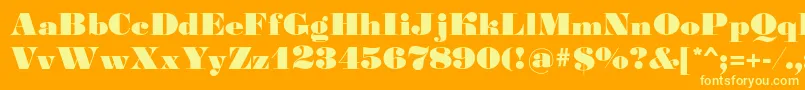 Gourmandise Font – Yellow Fonts on Orange Background