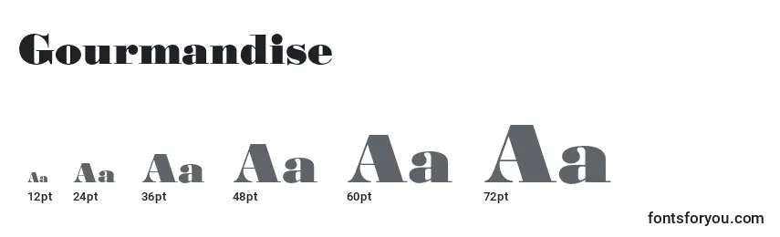 Gourmandise (103696) Font Sizes