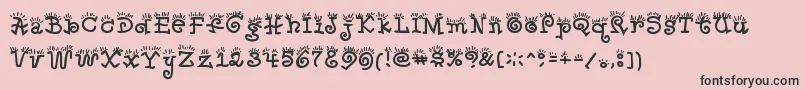 WakerRegular Font – Black Fonts on Pink Background