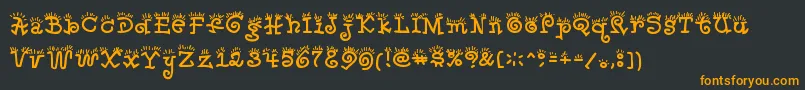 WakerRegular Font – Orange Fonts on Black Background