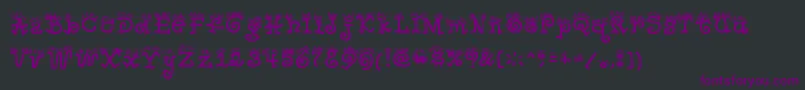 フォントWakerRegular – 黒い背景に紫のフォント