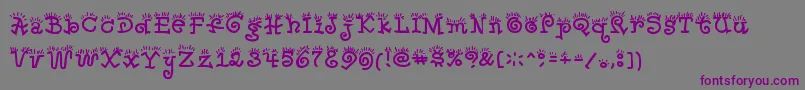 WakerRegular Font – Purple Fonts on Gray Background