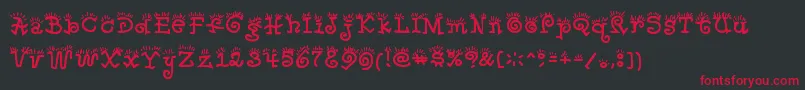 WakerRegular Font – Red Fonts on Black Background