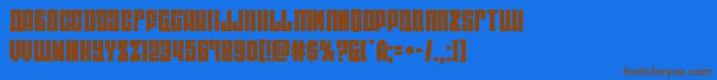 Eastwestexpand Font – Brown Fonts on Blue Background