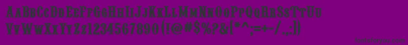 フォントPointedlyMadSmallcaps – 紫の背景に黒い文字