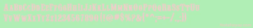 PointedlyMadSmallcaps Font – Pink Fonts on Green Background