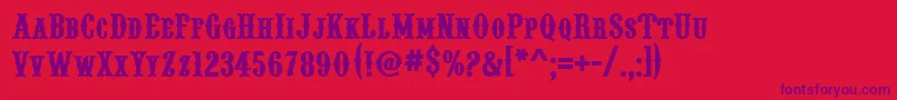 PointedlyMadSmallcaps Font – Purple Fonts on Red Background