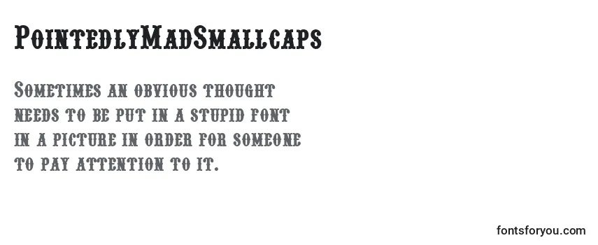 PointedlyMadSmallcaps -fontin tarkastelu