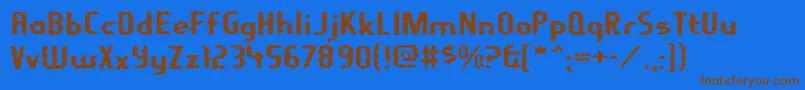 Nightporter Font – Brown Fonts on Blue Background