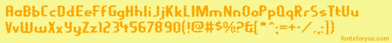 Nightporter Font – Orange Fonts on Yellow Background