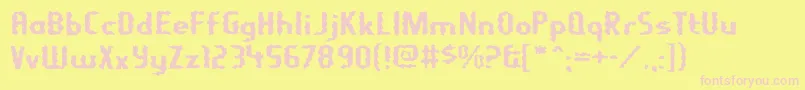 Nightporter Font – Pink Fonts on Yellow Background