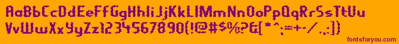 Шрифт Nightporter – фиолетовые шрифты на оранжевом фоне