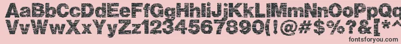 Plaid Font – Black Fonts on Pink Background