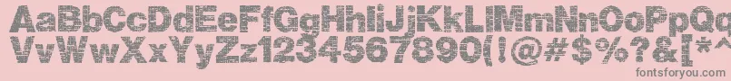 Plaid Font – Gray Fonts on Pink Background