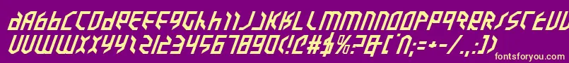 Valkyrieei Font – Yellow Fonts on Purple Background