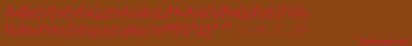 MistralscitcTtLight Font – Red Fonts on Brown Background