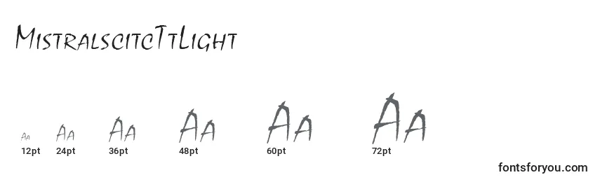 MistralscitcTtLight Font Sizes