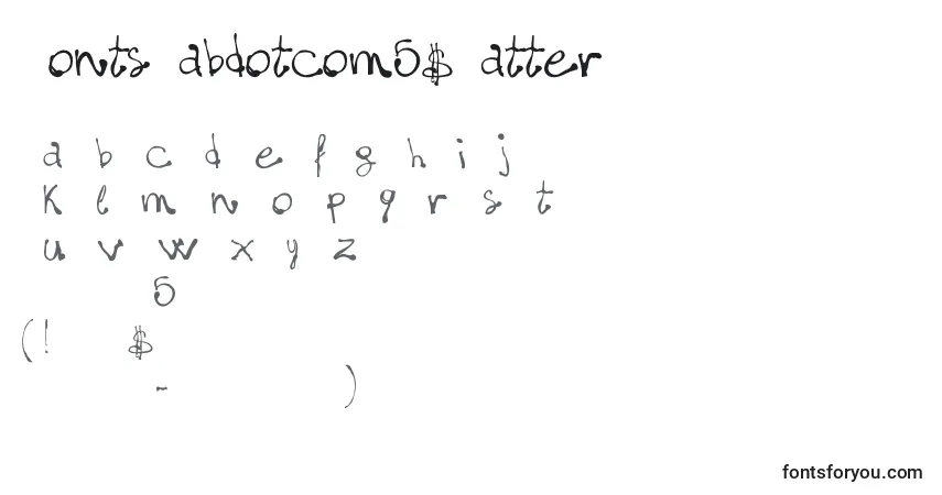 Шрифт FontsLabdotcom5$Matter – алфавит, цифры, специальные символы