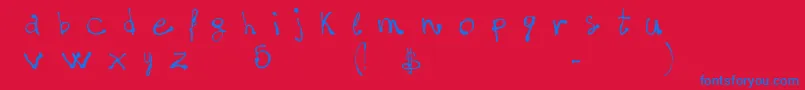 FontsLabdotcom5$Matter Font – Blue Fonts on Red Background