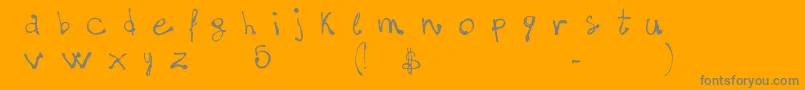 FontsLabdotcom5$Matter-fontti – harmaat kirjasimet oranssilla taustalla