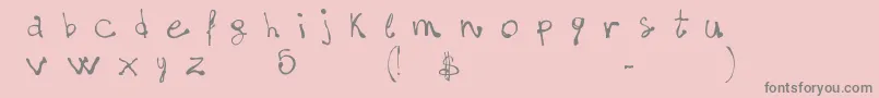 Fonte FontsLabdotcom5$Matter – fontes cinzas em um fundo rosa