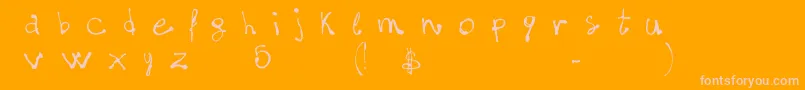 FontsLabdotcom5$Matter-fontti – vaaleanpunaiset fontit oranssilla taustalla