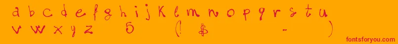 FontsLabdotcom5$Matter Font – Red Fonts on Orange Background