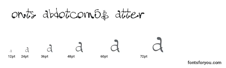 Размеры шрифта FontsLabdotcom5$Matter