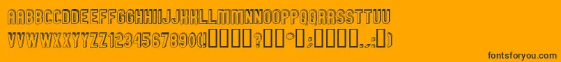 GmExpOffsetDoubleoutline Font – Black Fonts on Orange Background