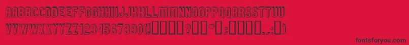 GmExpOffsetDoubleoutline Font – Black Fonts on Red Background