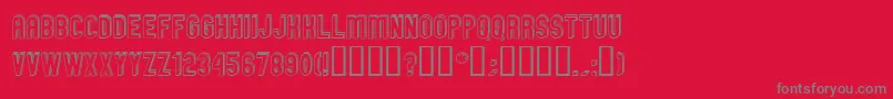 GmExpOffsetDoubleoutline Font – Gray Fonts on Red Background