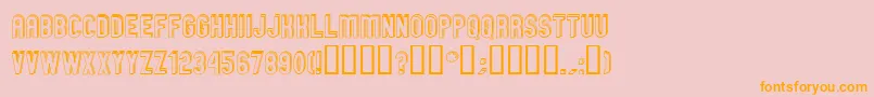 GmExpOffsetDoubleoutline Font – Orange Fonts on Pink Background