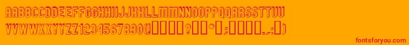 GmExpOffsetDoubleoutline Font – Red Fonts on Orange Background