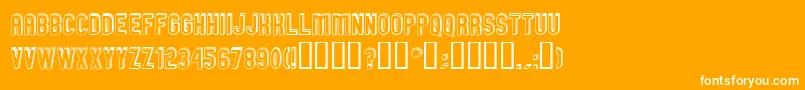 GmExpOffsetDoubleoutline Font – White Fonts on Orange Background