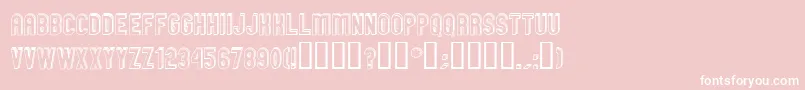 GmExpOffsetDoubleoutline Font – White Fonts on Pink Background