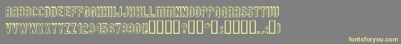 GmExpOffsetDoubleoutline Font – Yellow Fonts on Gray Background