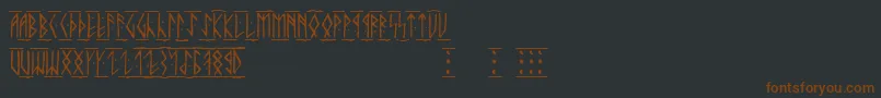 Шрифт RunicAlt – коричневые шрифты на чёрном фоне