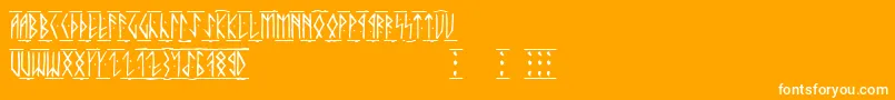 RunicAlt Font – White Fonts on Orange Background