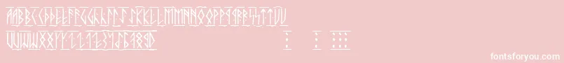 RunicAlt Font – White Fonts on Pink Background