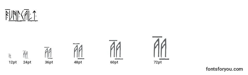 Größen der Schriftart RunicAlt