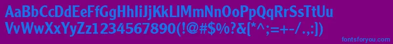 Шрифт ClearfaceGothicLt65Medium – синие шрифты на фиолетовом фоне