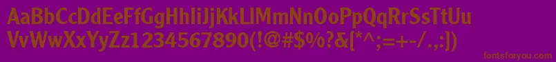 ClearfaceGothicLt65Medium-fontti – ruskeat fontit violetilla taustalla