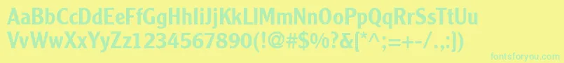 ClearfaceGothicLt65Medium Font – Green Fonts on Yellow Background