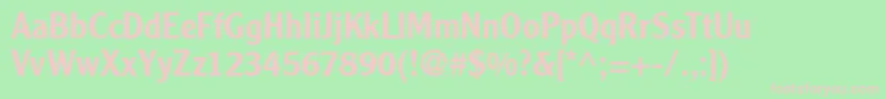 ClearfaceGothicLt65Medium-fontti – vaaleanpunaiset fontit vihreällä taustalla