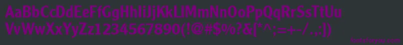 Шрифт ClearfaceGothicLt65Medium – фиолетовые шрифты на чёрном фоне