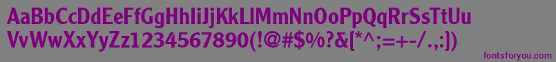 Шрифт ClearfaceGothicLt65Medium – фиолетовые шрифты на сером фоне
