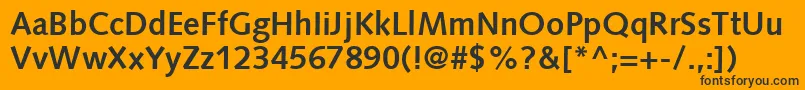 SyntaxLtBold Font – Black Fonts on Orange Background