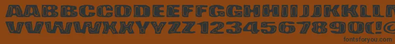 BadPizza Font – Black Fonts on Brown Background